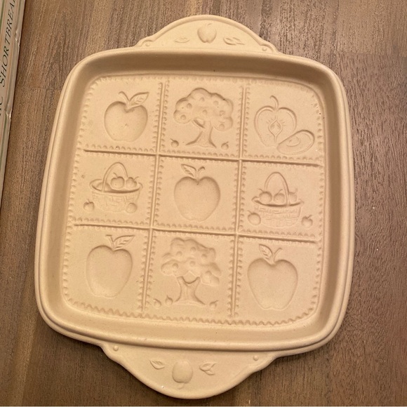 Brown Bag Cookie Art STONEWARE Shortbread Apple Tree Orchard 1994 - Picture 1 of 6